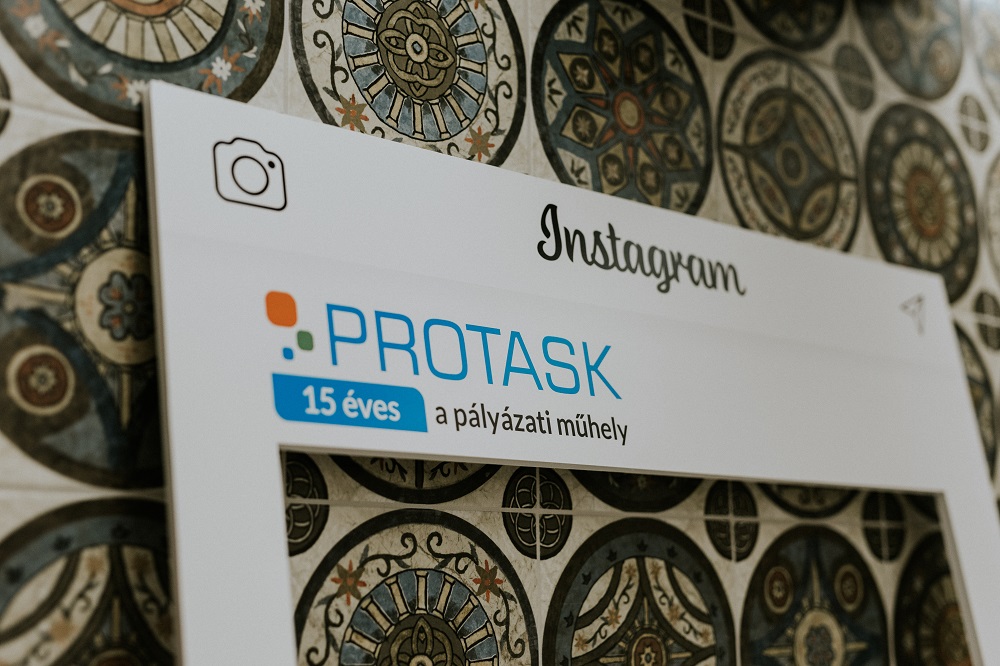 Protask – a pályázati műhely Instagram-kerete a jubileumi rendezvényen